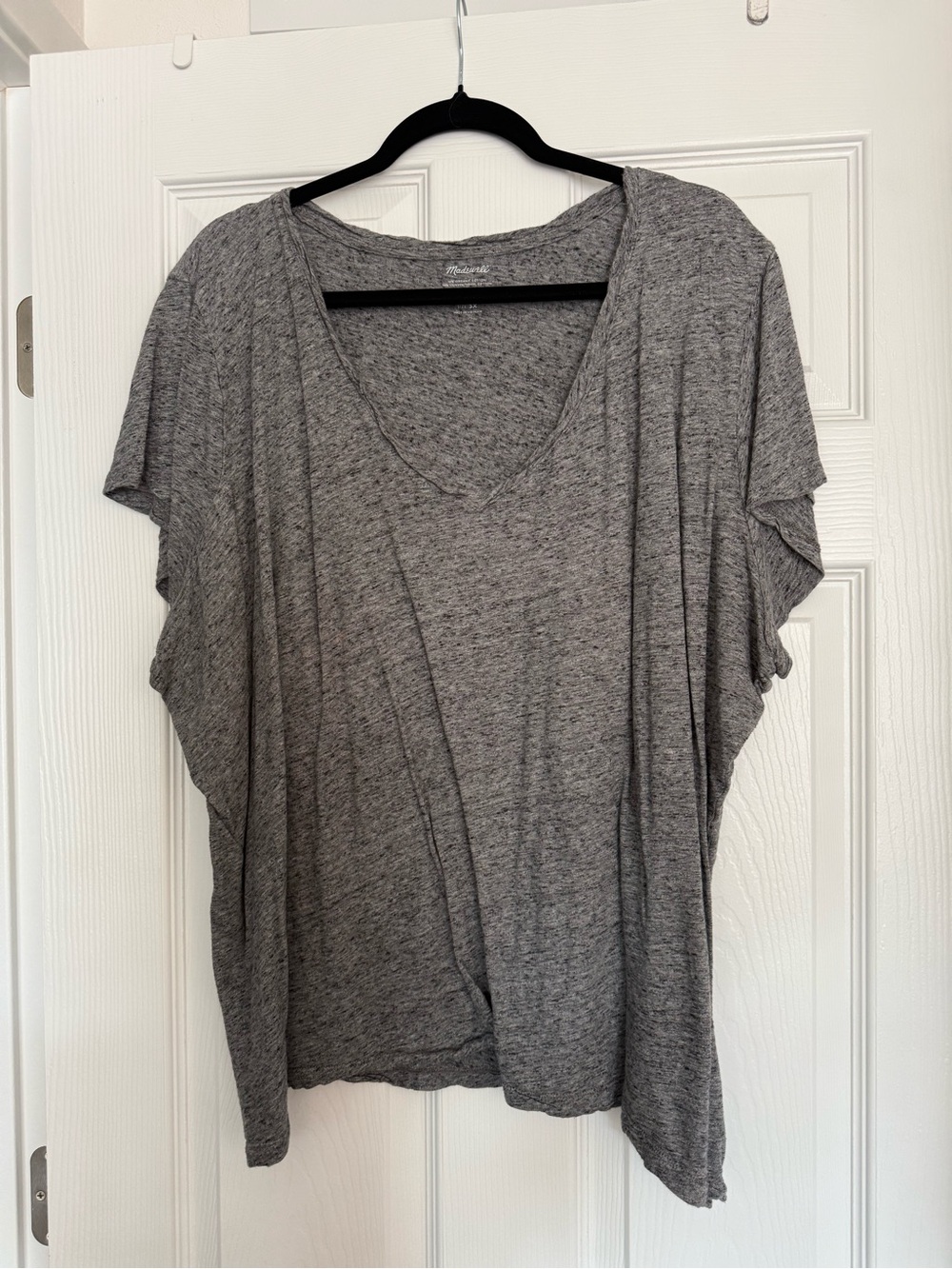 Madewell Heather Gray V-Neck Women's Top